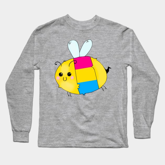 Pride Bees - Pansexual Long Sleeve T-Shirt by Rendi_the_Graye